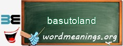 WordMeaning blackboard for basutoland